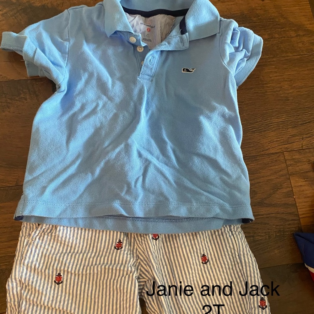 Target vineyard vines top and Janie & Jack shorts